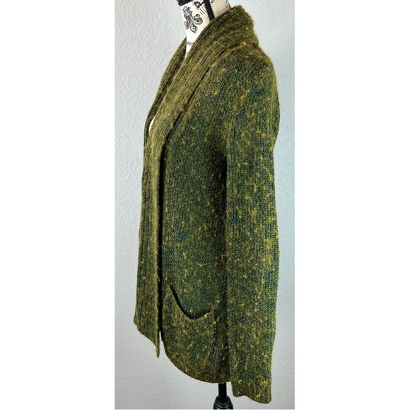 Pins & Needles Oversized Open Front Wool Blend Green Cardigan Sweater, Small - Picture 3 of 11